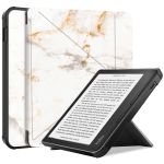 iMoshion Design Vouwbare Bookcase Kobo Libra 2 / Tolino Vision 6 - White Marble