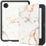 iMoshion Design Slim Soft Case Sleepcover Bookcase Kobo Clara 2E / Tolino Shine 4 - White Marble