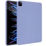 Accezz Liquid Silicone Backcover met penhouder iPad Pro 12.9 (2020 - 2022) - Lila