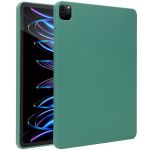 Accezz Liquid Silicone Backcover met penhouder iPad Pro 12.9 (2020 - 2022) - Donkergroen