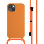 iMoshion Siliconen hoesje met koord iPhone 13 - Oranje