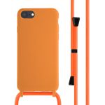 iMoshion Siliconen hoesje met koord iPhone SE (2022 / 2020) / 8 / 7 - Oranje