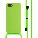 iMoshion Siliconen hoesje met koord iPhone SE (2022 / 2020) / 8 / 7 - Fluor Groen