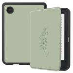 iMoshion Design Slim Soft Case Sleepcover Bookcase Kobo Clara 2E / Tolino Shine 4 - Floral Green