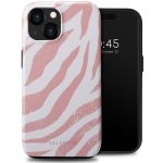 Selencia Vivid Backcover iPhone 15  - Colorful Zebra Old Pink