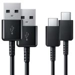 Samsung 2 x USB-C naar USB kabel Samsung Galaxy A54 (5G) - 1,5 meter - Zwart
