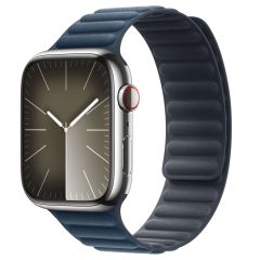 Apple Magnetic Link-bandje FineWoven Apple Watch Series 1-9 / SE / Ultra (2) - 42/44/45/49 mm - Maat S/M - Baltic Blue