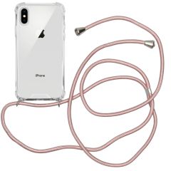 iMoshion Backcover met koord iPhone Xs / X - Rosé Goud