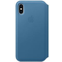 Apple Leather Folio Bookcase iPhone X / Xs - Cape Cod Blue