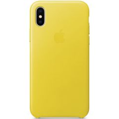 Apple Leather Backcover iPhone X - Spring Yellow