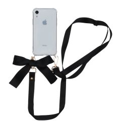 iMoshion Backcover met koord - Satijn iPhone Xr - Zwart