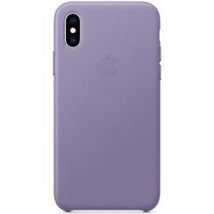 Apple Leather Backcover iPhone Xs - Lila