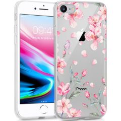 iMoshion Design hoesje iPhone SE (2020) / 8 / 7 / 6s - Bloem - Roze