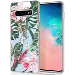 iMoshion Design hoesje Samsung Galaxy S10 - Jungle - Groen / Roze