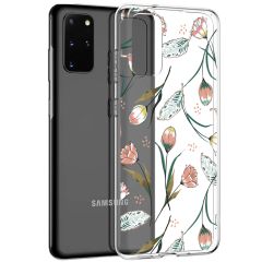 iMoshion Design hoesje Samsung Galaxy S20 Plus - Bloem - Roze / Groen