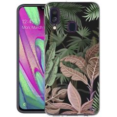 iMoshion Design hoesje Samsung Galaxy A40 - Jungle - Groen / Roze