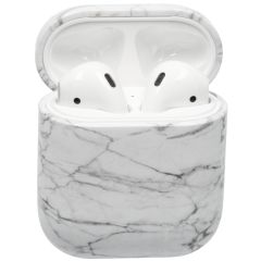 iMoshion Design Hardcover Case AirPods 1 / 2 - Wit Marmer