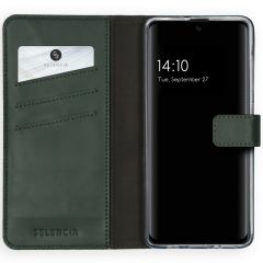 Selencia Echt Lederen Booktype Samsung Galaxy A51 - Groen