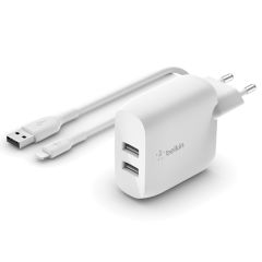 Belkin Boost↑Charge™ Dual USB Wall Charger + Lightning kabel - 24W