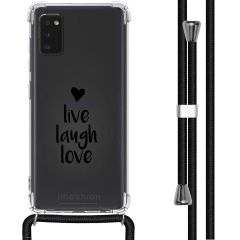 iMoshion Design hoesje met koord Samsung Galaxy A41 - Live Laugh Love