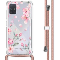 iMoshion Design hoesje met koord Samsung Galaxy A71 - Bloem - Roze