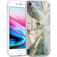 iMoshion Design hoesje iPhone SE (2020) / 8 / 7 / 6s - Marmer - Beige