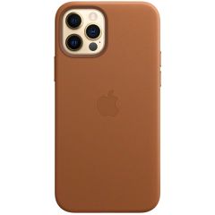 Apple Leather Backcover MagSafe iPhone 12 (Pro) - Saddle Brown