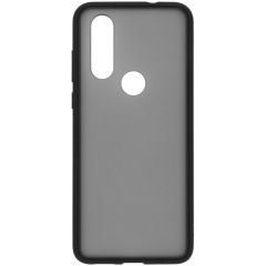 iMoshion Frosted Backcover Motorola One Vision - Zwart