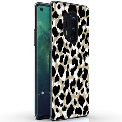 iMoshion Design hoesje OnePlus 8 Pro - Luipaard - Goud / Zwart