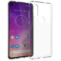 Accezz Clear Backcover Motorola One Vision - Transparant