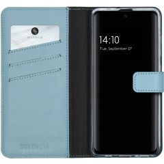 Selencia Echt Lederen Booktype Samsung Galaxy A51 - Lichtblauw