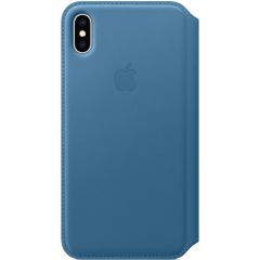 Apple Leather Folio Booktype iPhone Xs Max - Cod Blue