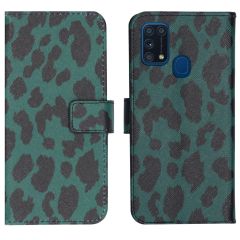 iMoshion Design Softcase Book Case Samsung Galaxy M31 - Green Leopard