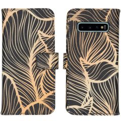 iMoshion Design Softcase Book Case Samsung Galaxy S10 - Golden Leaves