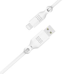 Just Green Lightning naar USB kabel - Recyclebaar - MFi certificering - 2.4A - 2 meter - Wit
