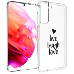 iMoshion Design hoesje Samsung Galaxy S21 FE - Live Laugh Love