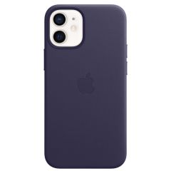 Apple Leather Backcover MagSafe iPhone 12 Mini - Deep Violet