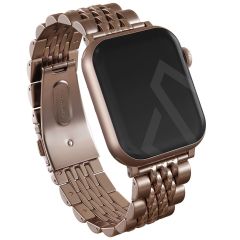 Burga Stalen bandje Apple Watch Series 1-9 / SE / Ultra (2) - 42/44/45/49mm - Chic Royal - Rosé Goud