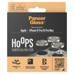 PanzerGlass Camera Protector Hoop Optic Rings iPhone 15 Pro / 15 Pro Max - Natural Metal