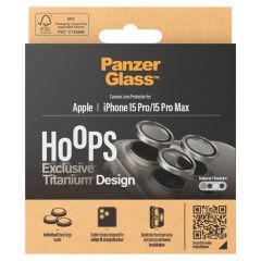 PanzerGlass Camera Protector Hoop Optic Rings iPhone 15 Pro / 15 Pro Max - Natural Titanium
