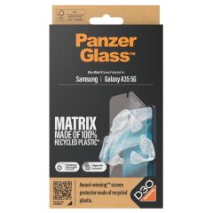 PanzerGlass Matrix Recycled Ultra-Wide Fit Anti-Bacterial Screenprotector incl. applicator Samsung Galaxy A35