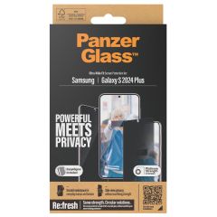 PanzerGlass Privacy Ultra-Wide Fit Anti-Bacterial Screenprotector incl. applicator Samsung Galaxy S24 Plus