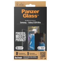 PanzerGlass Privacy Ultra-Wide Fit Anti-Bacterial Screenprotector incl. applicator Samsung Galaxy S24 Ultra
