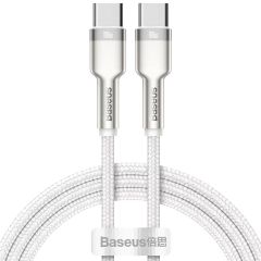 Baseus Cafule Series USB-C naar USB-C kabel - Metaal - 100 Watt - 1 meter - Wit