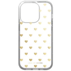 iDeal of Sweden Clear Case iPhone 14 Pro - Golden Hearts