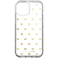 iDeal of Sweden Clear Case iPhone 15 - Golden Hearts