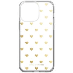 iDeal of Sweden Clear Case iPhone 14 Pro Max - Golden Hearts
