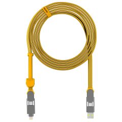 Rolling Square inCharge® XL 6-in-1 snellaadkabel - 3 meter - Yellow