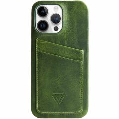 Wachikopa Full Wrap C.C. Backcover met 2 pashouders iPhone 14 Pro - Forest Green