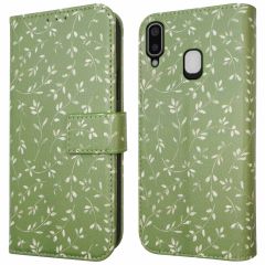 iMoshion Design Bookcase Samsung Galaxy A20e - Green Flowers